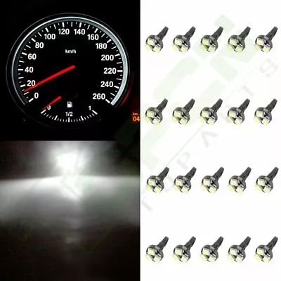 20X White T5 Wedge 3-SMD-3014 Dashboard Gauge LED Light Bulbs 37 58 70 73 74 • $9.89