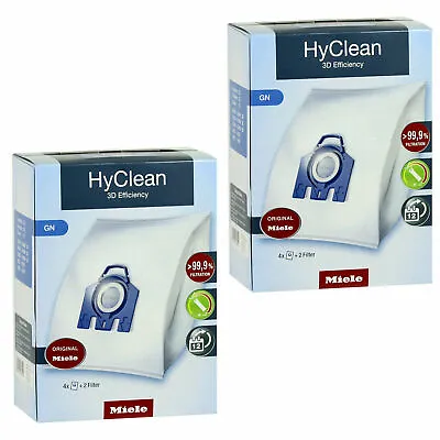 £8.99 • Buy Upto 8 Genuine Or Copy Miele GN HyClean Vacuum Cleaner Hoover Dust Bags Filters