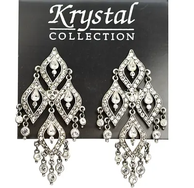 $164.95 • Buy Stunning Ben-Amun Crystal Chandelier Statement Earrings ~ New W/ Tags