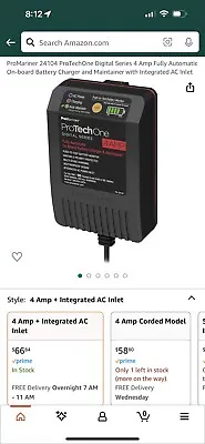 ProMariner 24104 ProTechOne Digital 4 Amp On Board Boat Marine Battery Charger • $40