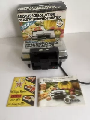 £18 • Buy Vintage Original 70s 80s Breville Snack 'N' Sandwich Maker Box & Recipe Books