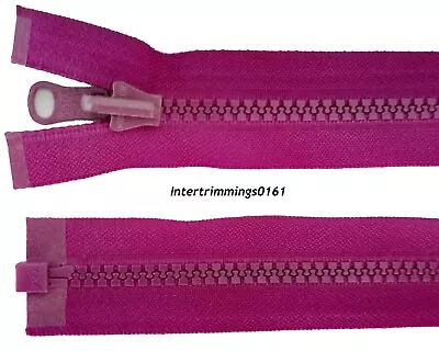 Ykk Zip27.5  & 29.5  Cerise Pinkreversible Pullerchunky Teeth Open Endno 5  • £5.99