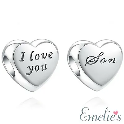 Son I Love You Charm For Charm Bracelet. S925 Sterling Silver • £14.99