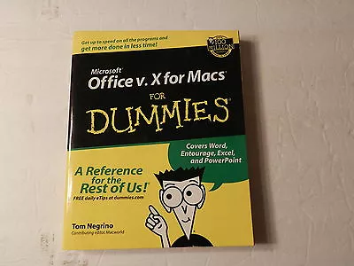 Microsoft Office V. X For Macs For Dummies 2002 381 Pages • $2.99