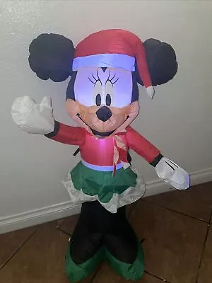 Disney Minnie Mouse 3.5ft Tall Air Blown Light Up Inflatable Christmas • $19