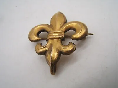 Vintage Gold Tone Fleur De Lis Watch Holder Pin Brooch • $14