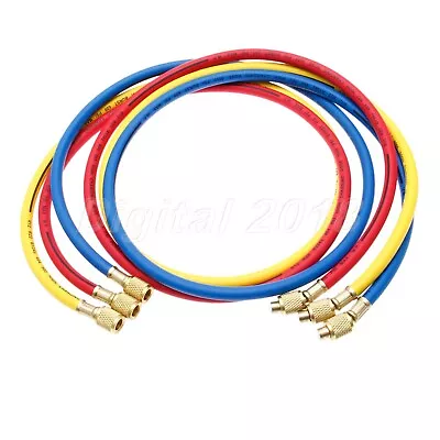 AC Charging Hoses Tube For R134a R404a R22 Air Conditioning 1/4  Thread Fitting • $36.09