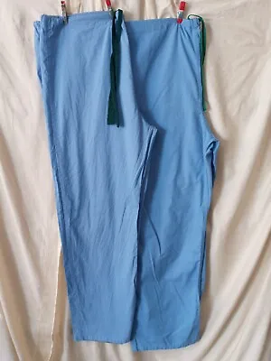 Lot Of Two Medline Scrub Pants Adult Medium Blue Drawstring AngelStat • $15.50