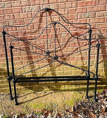 Antique Wrought Iron Twin Bed Frame Black • $215