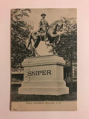 SYRACUSE NY * General Gustavus Sniper Monument * 1909 Posted  CIVIL WAR Memorial • $6.85