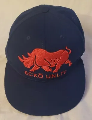 Ecko Unltd Red Rhinoceros Blue Ball Cap Hat Adjustable • $10