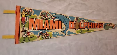 Vintage Miami Dolphins 60/70s Felt Pennant Missing Tip RARE • $225