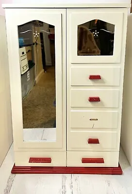 American Girl Doll Wood Armoire Wardrobe Closet W/Mirror & Accessories. RETIRED! • $90