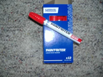 Markal Paint-Riter Valve Action Pain Marker Red (Pack Of 12) • $25