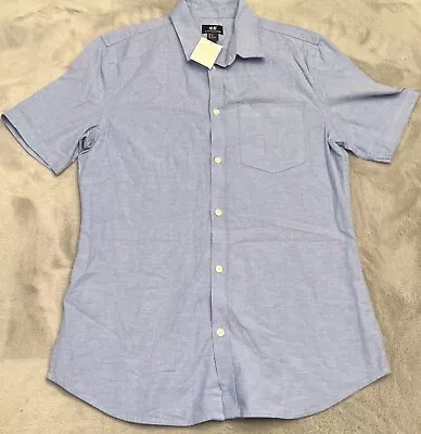 H&M Medium Blue Short Sleeve Button Up • $10