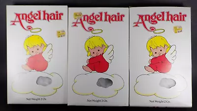 Christmas Angel Hair Spun Glass 3 Packs 2 OZ Union Wadding Co Vintage Decoration • $29