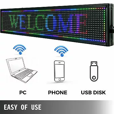 40x8  LED Advertising Sign 7 Colors Programmable Scrolling Message Display Board • $72.20