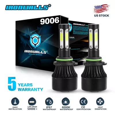 4-sides 9006 HB4 LED Headlight Bulbs Conversion Kit Low Beam 6000K Super Bright • $17.99