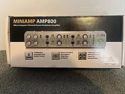 Behringer Mini Amp800 4 Channel Stereo Headphone Amplifier Ultra-Compact With PS • $75