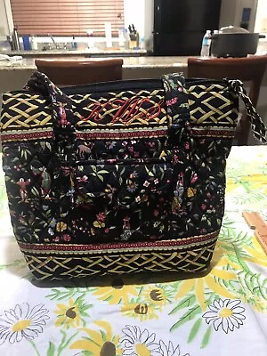 Vera Bradley Asian Print Quilted Floral Fabric Handbag Purse Shoulder Bag • $16