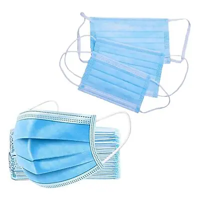 Disposable Protective Face Mask 3 Layer Breathable Surgical Medical Blue Masks • £8.99