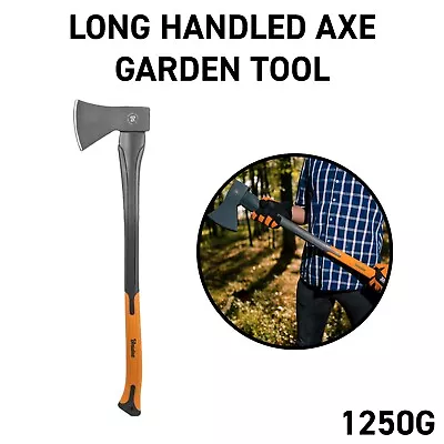 Heavy Duty Long Handled Axe Garden Tool Chop Cut Wood Trees Log Splitter • £28.99