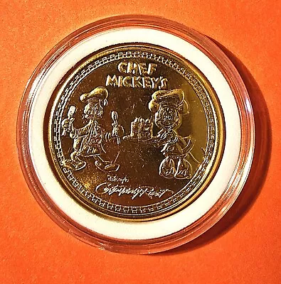 *LIMITED* Disney Parks Chef Mickey's Gold Medallion Coin -In Collectors Case! • $14.99