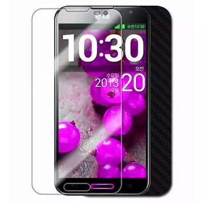 Skinomi Carbon Fiber Black Phone Skin+Screen Protector For LG Optimus G Pro • $17.01