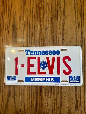 Vintage Memphis Tennessee 1-ELVIS 1987 License Plate • $19.95