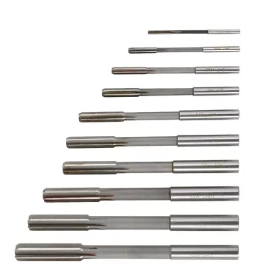 10Pcs Machine Reamer SetHSS H7 Straight Flute Chucking Reamer Milling Cutter • $25.51