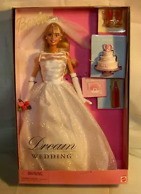 Barbie Doll Dream Wedding 2000 Collectible Bride Cake Invitation Glasses NRFB • $25