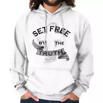 Set Free By Jesus Cross Christian Religious Hoodie Hooded Sweatshirt Men Women • $29.99