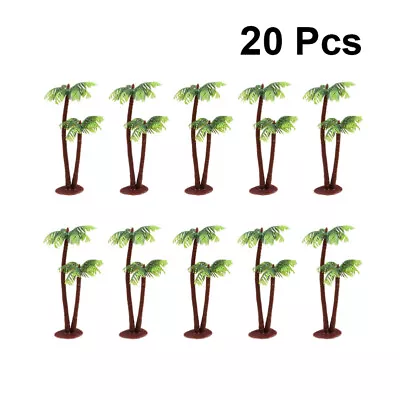 20 PCS Palm Tree Model Wide Bushy Jungle Trees Scale Model Tree • £8.56