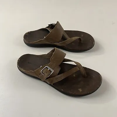 Merrell Womens Around Town J03730 Brown Leather Slip-On Thong Sandals Size 10 • $17.50