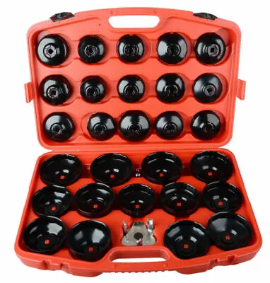 AU Cup Type Oil Filter Wrench 30pcs Tool Set Removal Socket Kit • $69.99