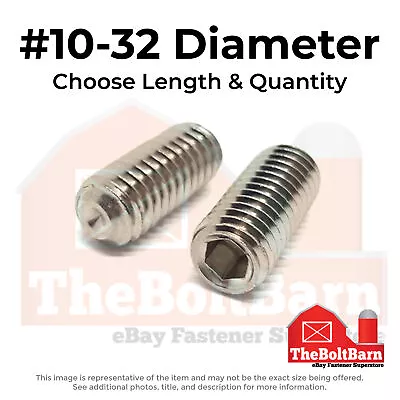 #10-32 Stainless Steel Cup Point Allen Socket Set Screw (Choose Length & Qty) • $7.50