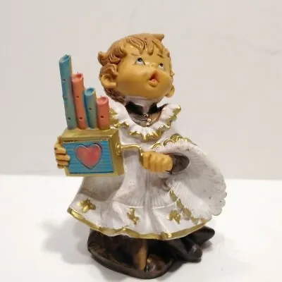 Vintage Fontanini Christmas Choir Boy Figurine Barrel Crank Organ Italy 1987 • $14.95