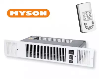 MYSON® Kickspace™ 600E ECO 3kW ELECTRIC Plinth Heater REMOTE DIGI-STAT WHITE • £229.99