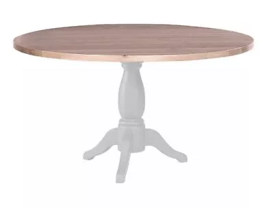 Grey Painted & Chalked Oak Round Pedestal Table - 120 Cm • $495.39