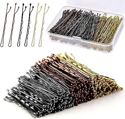 150Pcs Hair Grips Clips Bobby Kirby Pins Clamps Waved Slides 5CM Women Girls • £3.69