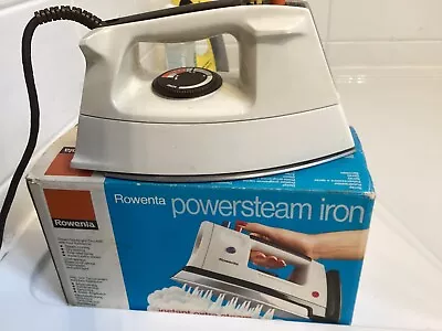 £26 • Buy VINTAGE ROWENTA POWER STEAM IRON, MADE IN THE UK, Will Need A Plug