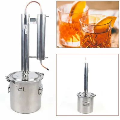 12L 3 Gallon Alcohol Distiller Brewing Kit Moonshine Wine Boiler Still Stainless • $155