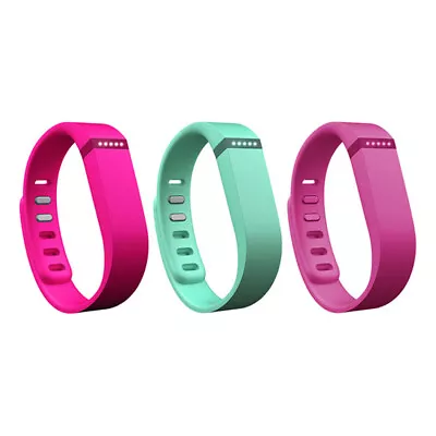 Fitbit Flex Band 3 Pack Vibrant Large FB401BVTPL - Violet Teal And Pink • $36.36