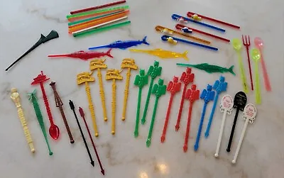 Lot Of 44 Vintage Cocktail Swizzle Sticks From Seattle Hotels  • $14.99