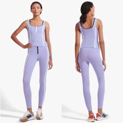 $125 • Buy NWT New Balance X Staud Tank And Sleek Tights Workout Set Galaxy Purple S/M