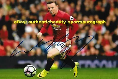 WAYNE ROONEY 10 MANCHESTER UNITED MUFC AUTO SIGNED 12x18 POSTER PHOTO REPRINT RP • $7.95