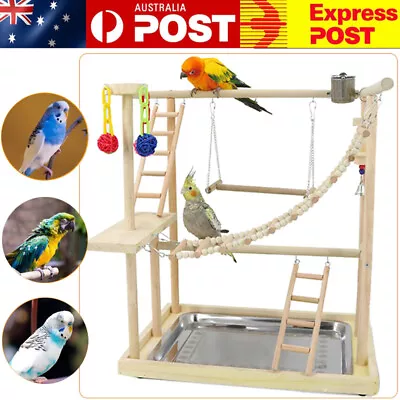 AU Bird Parrots Playground Birdcage Playstand Play Gym Parakeet Playpen Ladder • $86.99