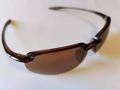 Maui Jim Ho'okipa MJ 407-02 Brown Wrap Sunglasses Frames 64-17 130 Japan Sports • $129