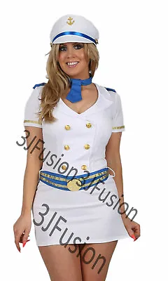 Sailor Girl Fancy Dress Costume Nautical Navy Outfit Hen Party.  Free POST (BH) • £15