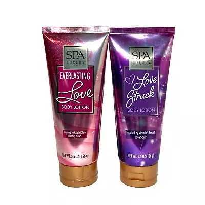 Spa Luxury Body Lotion Duo - Love Struck & Everlasting Love - 5.5 Oz Tubes • $14.95